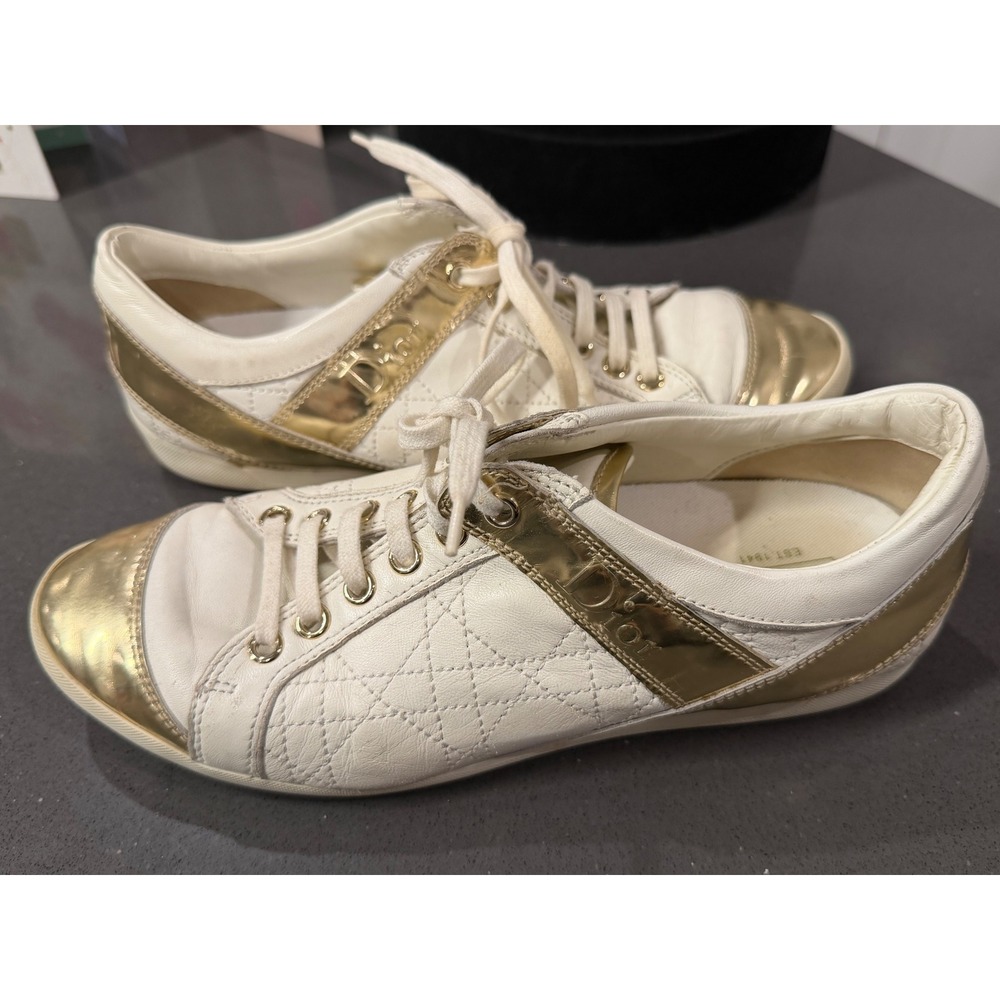 Christian Dior Sprint Basket Sneaker sz 37 US 6.5 Quilted Leather Low Top Luxury - Picture 6 of 10